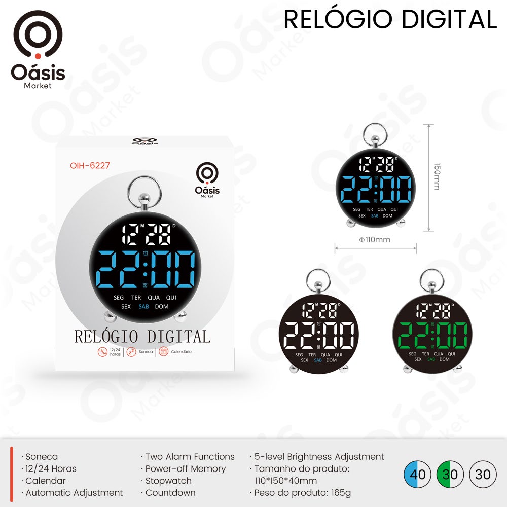 Relógio Digital OIH-6227