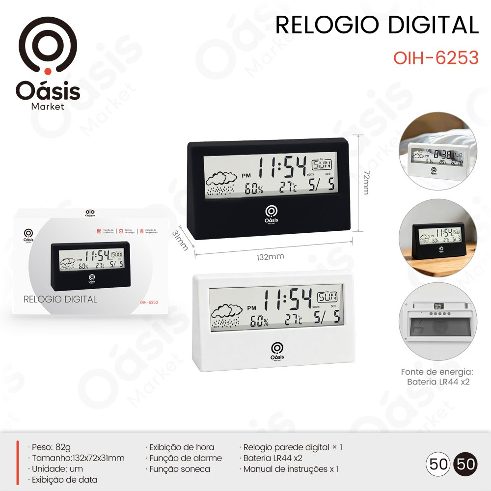 Relogio Digital 132mm OIH-6253