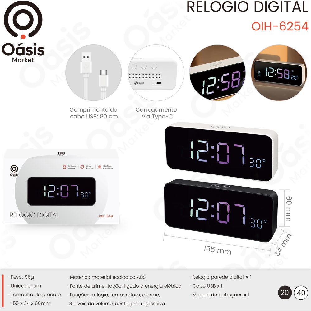 Relogio Digital OIH-6254