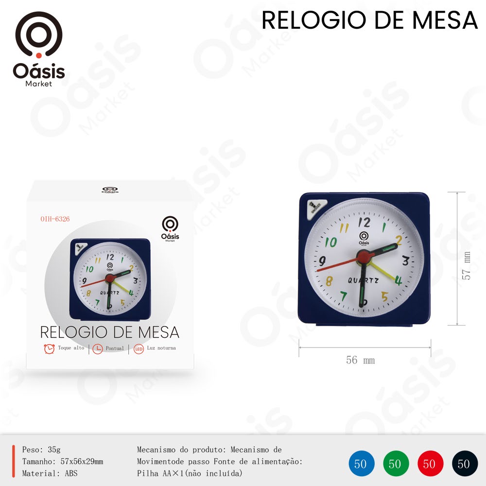 Relogio de Mesa 57mm OIH-6326