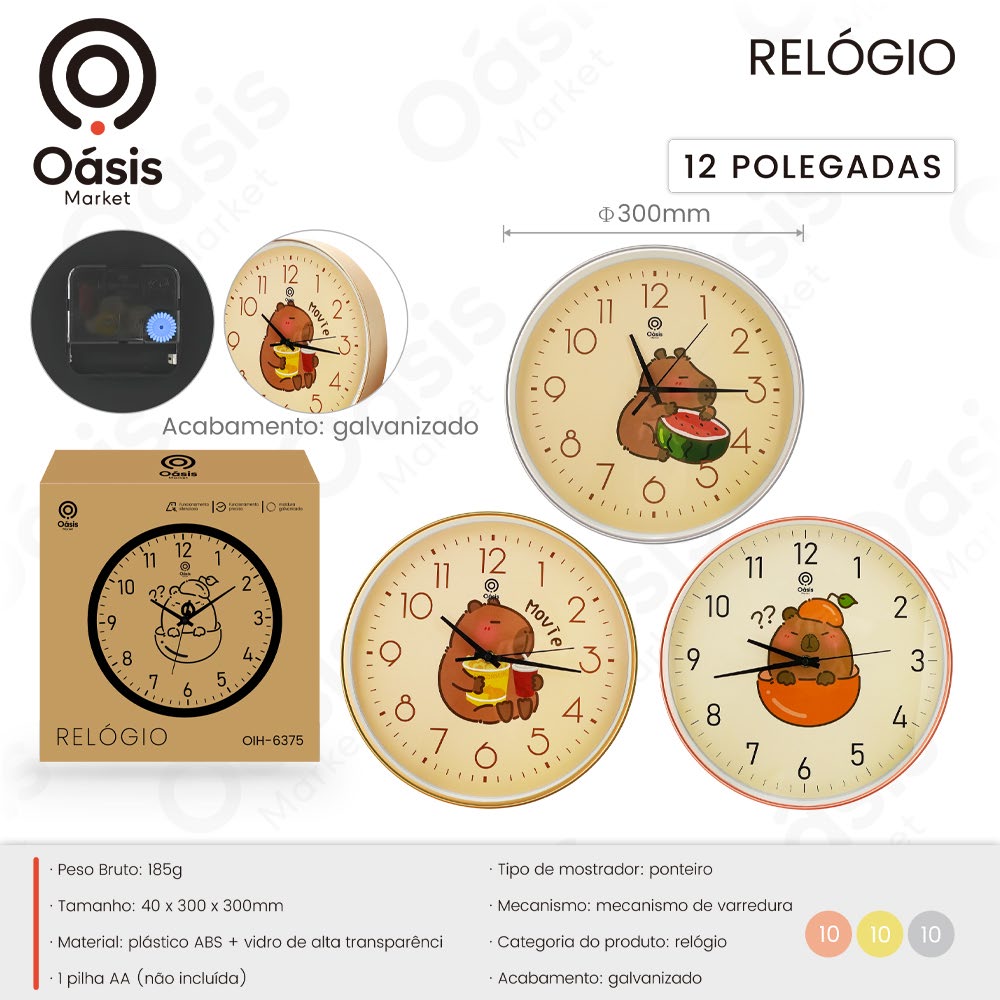 Relógio 300mm OIH-6375