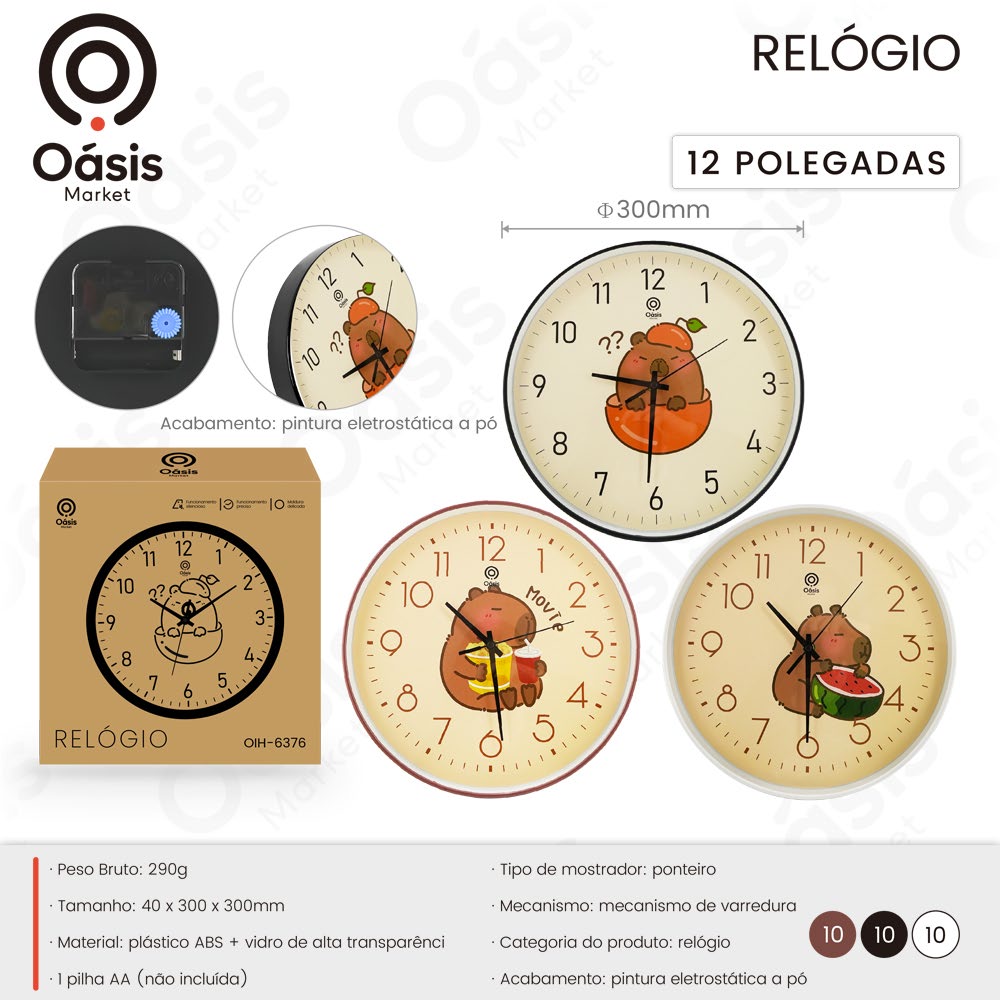Relógio Vidro OIH-6376