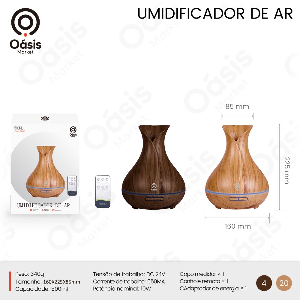 Umidificador de Ar 225mm OIH-6605