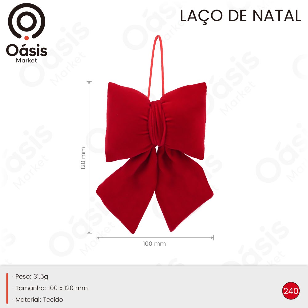 Laço de Natal 120mm OIH-9203