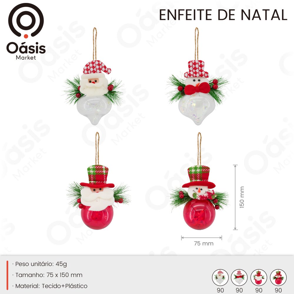 Enfeite de Natal 150mm OIH-9212