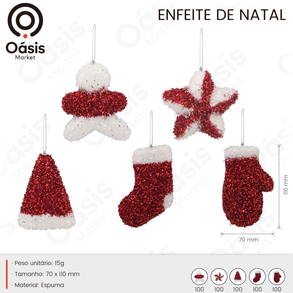 Enfeite de Natal 110mm OIH-9223