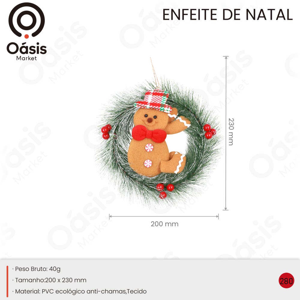 Enfeite de Natal 230mm OIH-9233