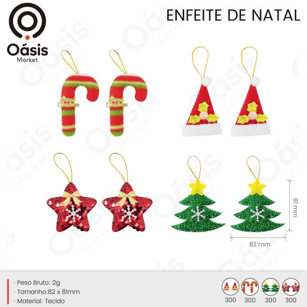 Enfeite de Natal 82mm OIH-9239