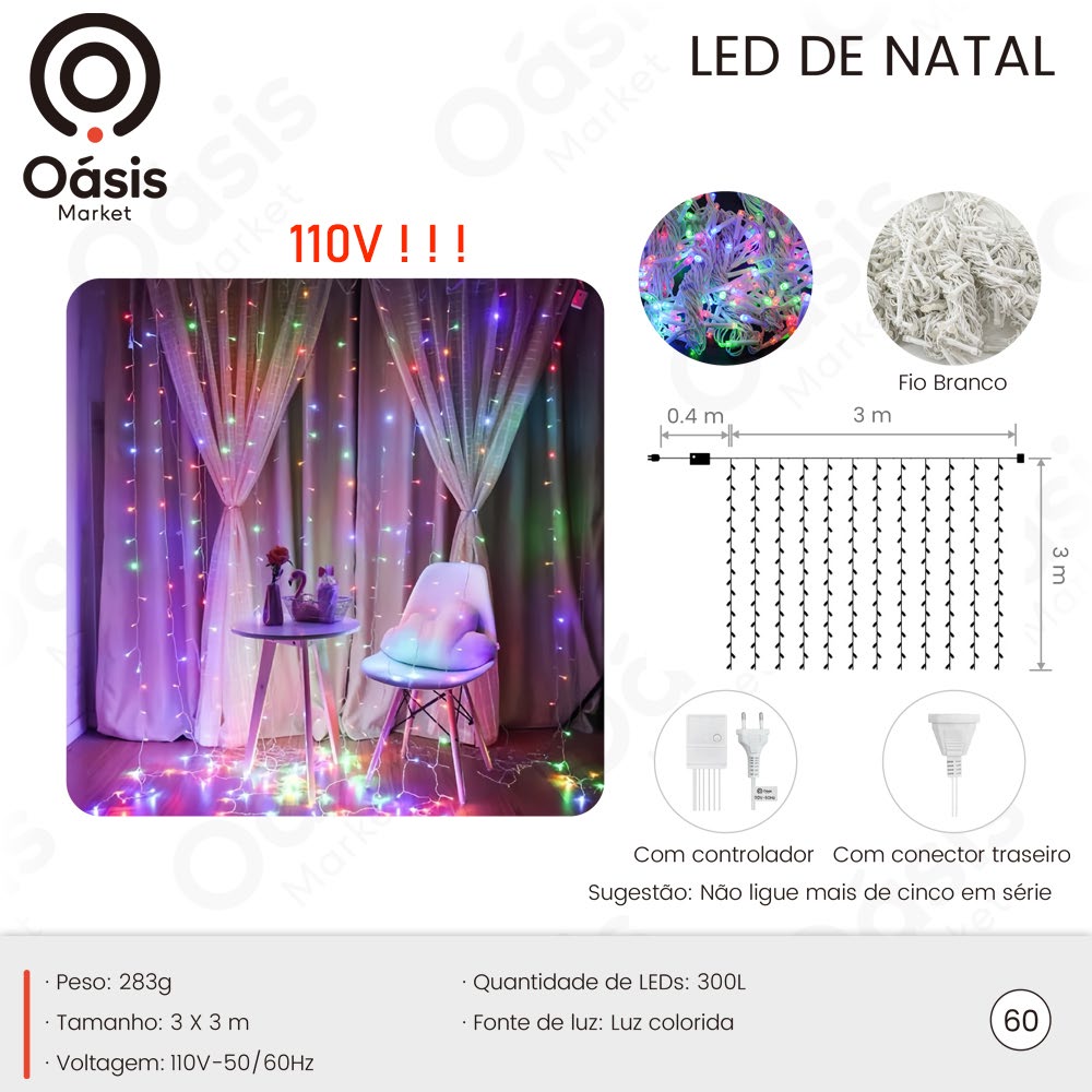 LED de Natal 300L OIH-9613