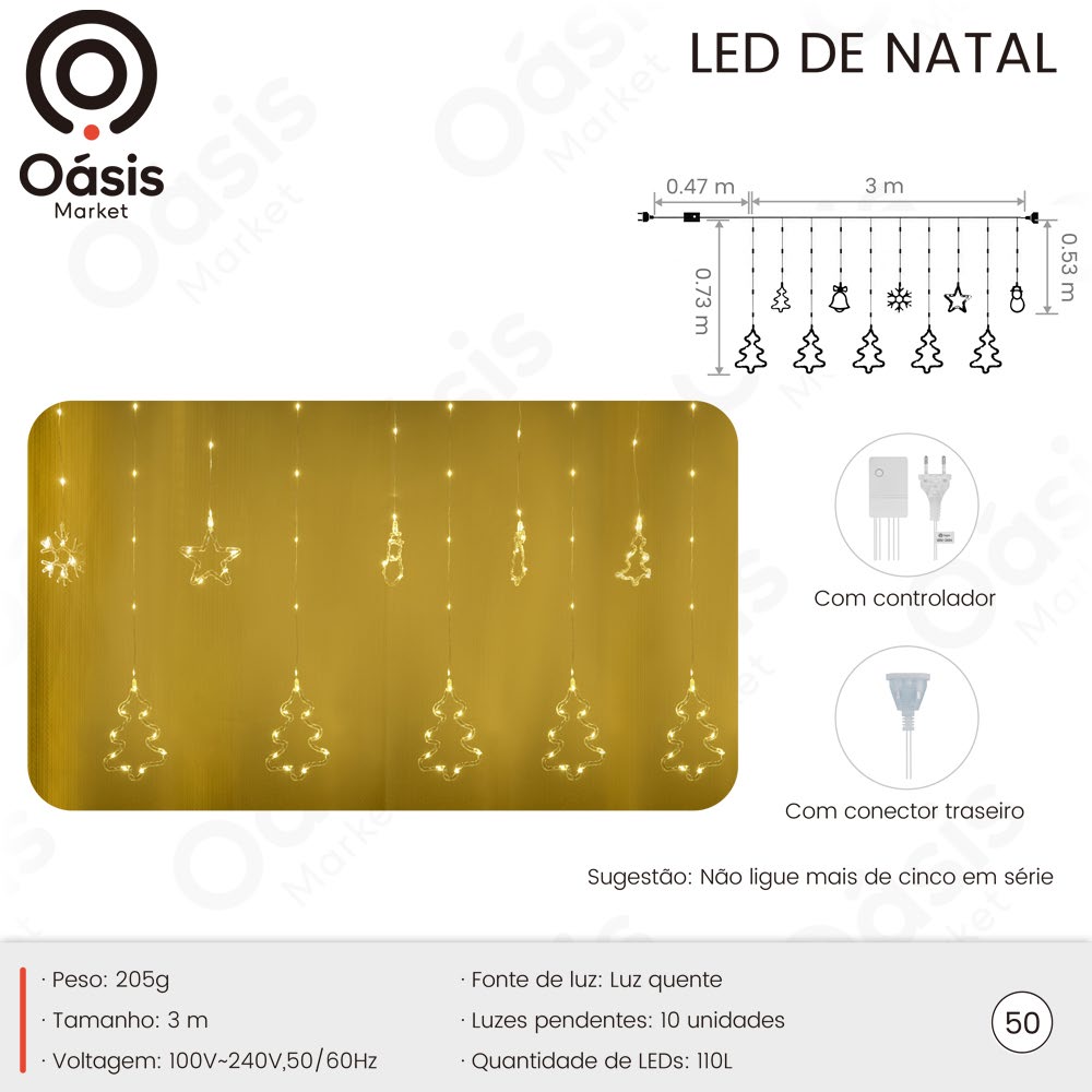 LED de Natal 110L OIH-9660