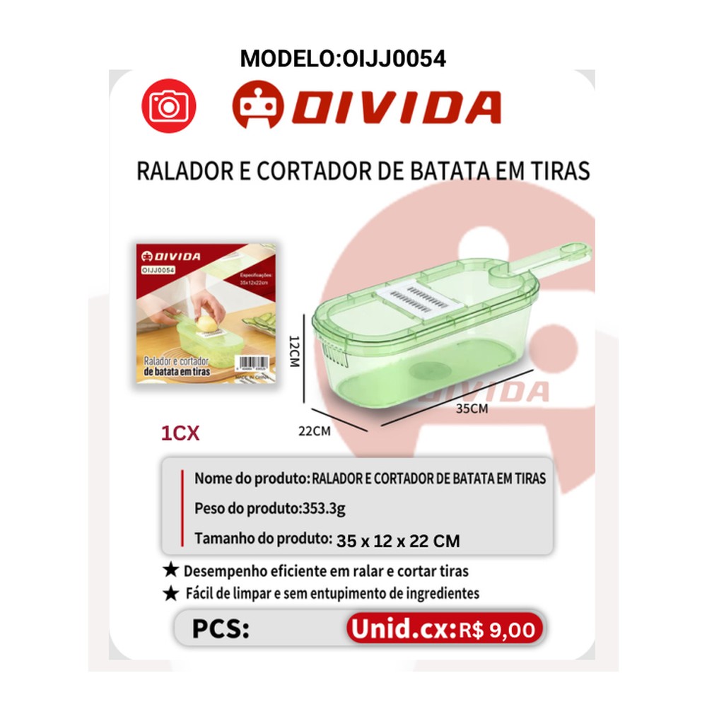 RALADOR E CORTADOR DE BATATA EM TIRAS OIJJ0054