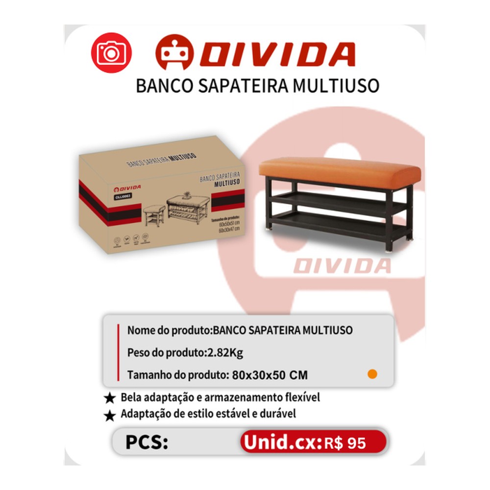 BANCO SAPATEIRA MULTIUSO OIJJ0064