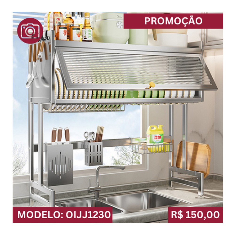 ESCORREDOR DE LOUÇA 85 x 28 x 80 cm OIJJ1230