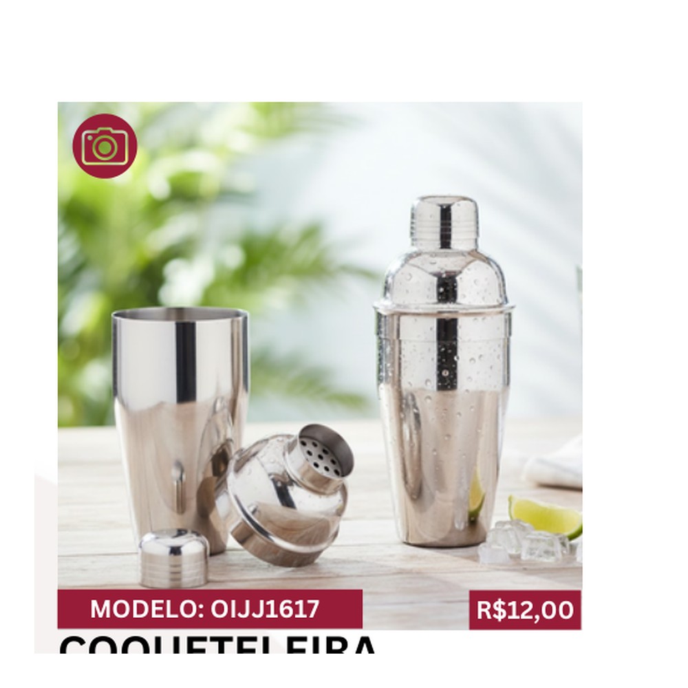 COQUETELEIRA COM FILTRO 7.5 x 17.5 cm 350ml OIJJ1617