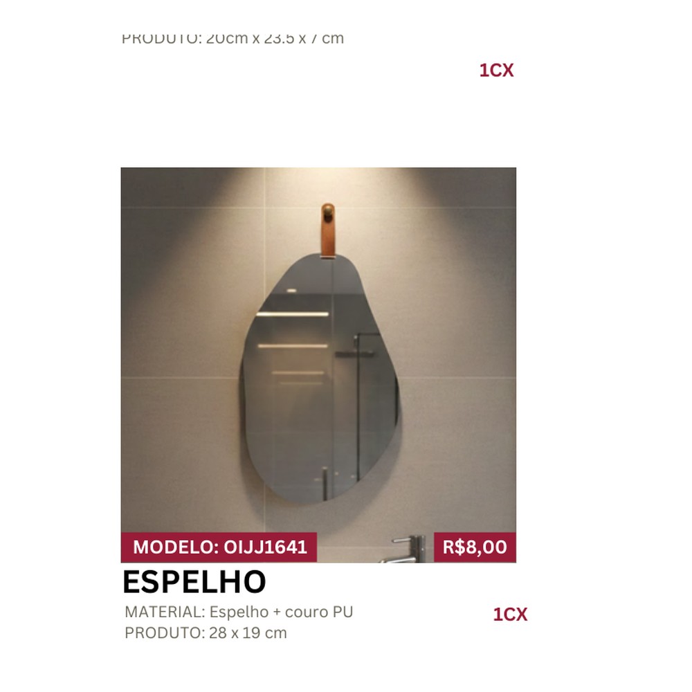 ESPELHO 28 x 19 cm OIJJ1641