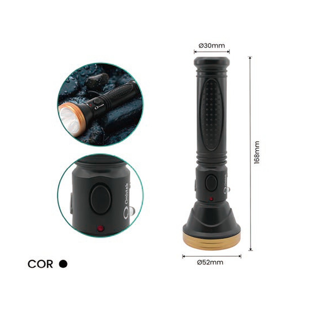 LANTERNA DE LED RECARREGÁVEL ON-LT049