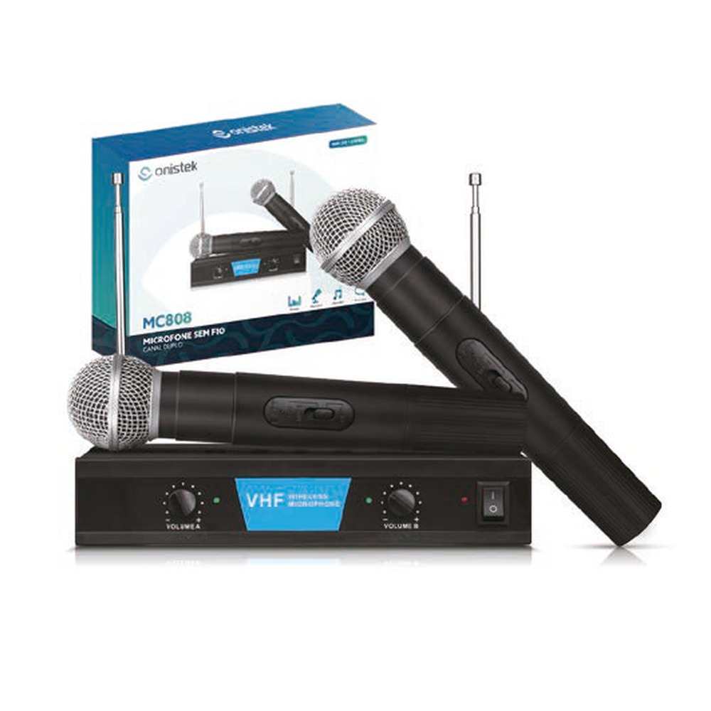 MICROFONE SEM FIO VHF ON-MC808