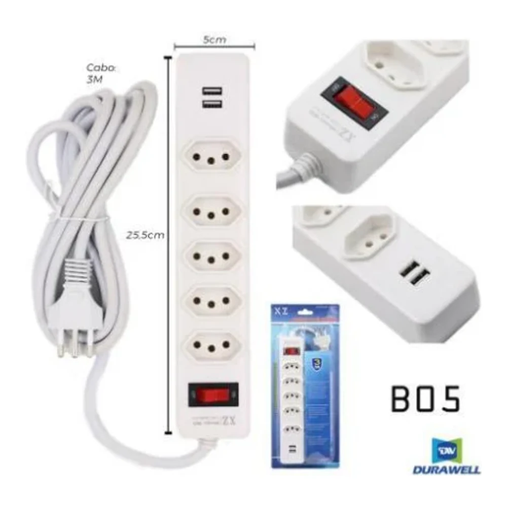 FILTRODE LINHA com 2usb 3M