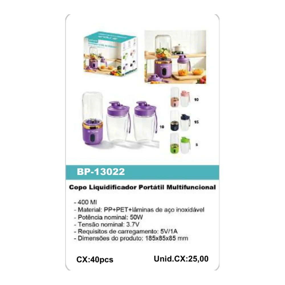 Copo Liquidificador Portátil Multifuncional BP-13022