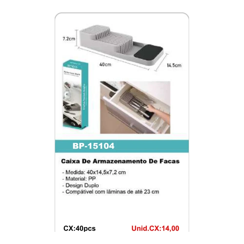 Caixa De Armazenamento De Facas BP-15104