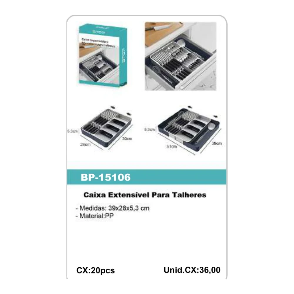 Caixa Extensivel Para Talheres BP-15106