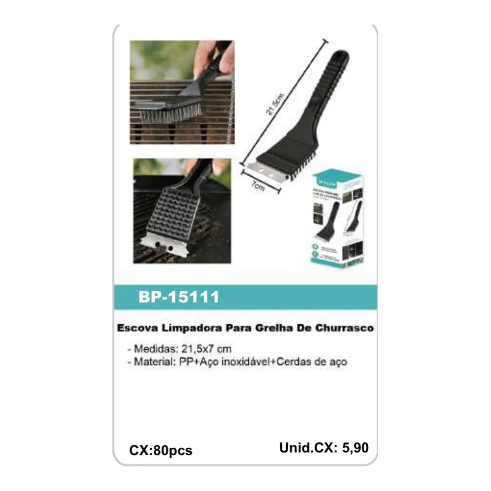 Escova Limpadora Para Gretha De Churrasco BP-15111