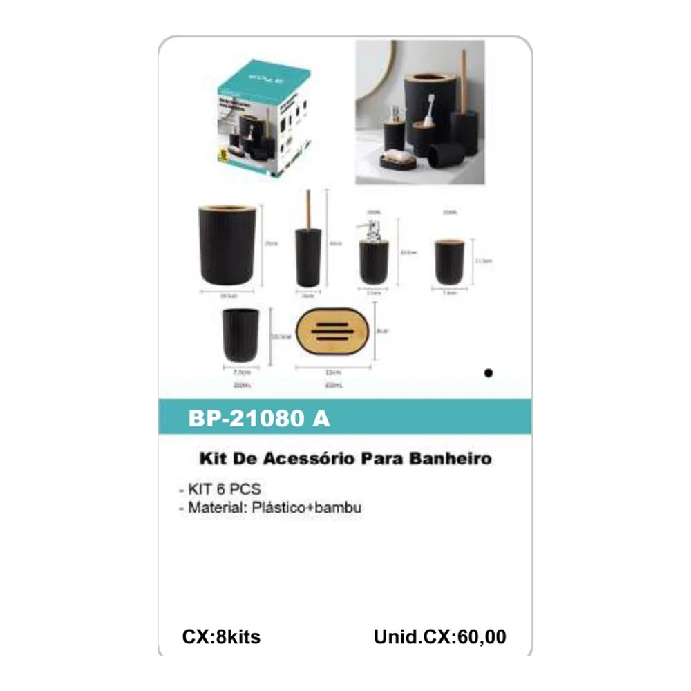 Kit De Acessório Para Banheiro BP-21080