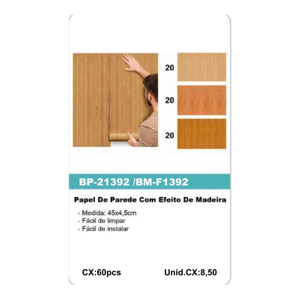 Papel De Parede Com Efeito De Madeira BP-21392