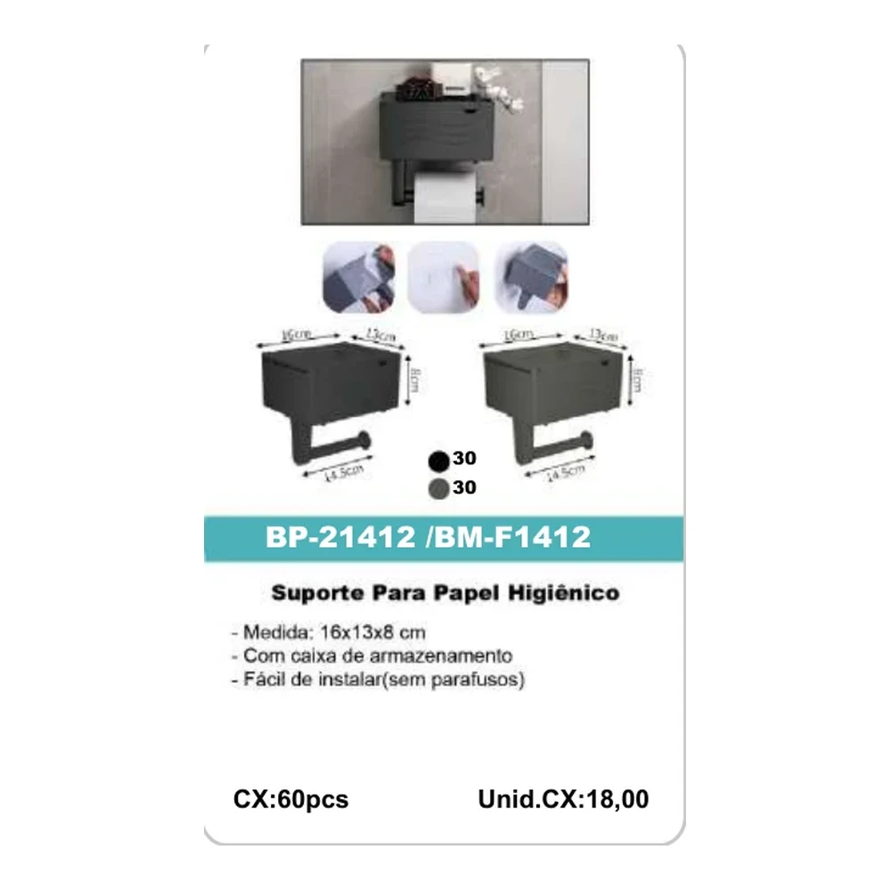 Suporte Para Papel Higiénico BP-21412