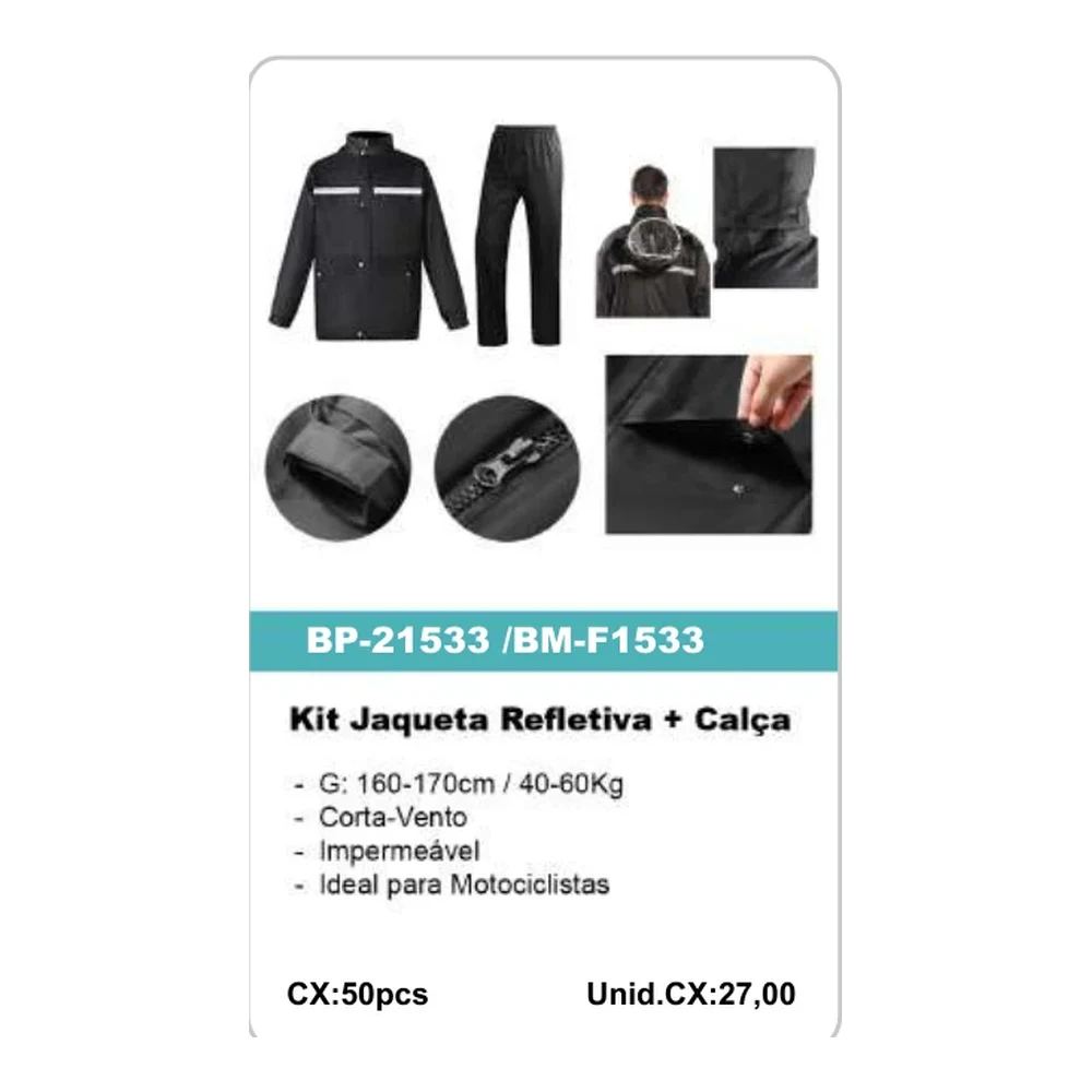 Kit Jaqueta Refletiva Calça BP-21533