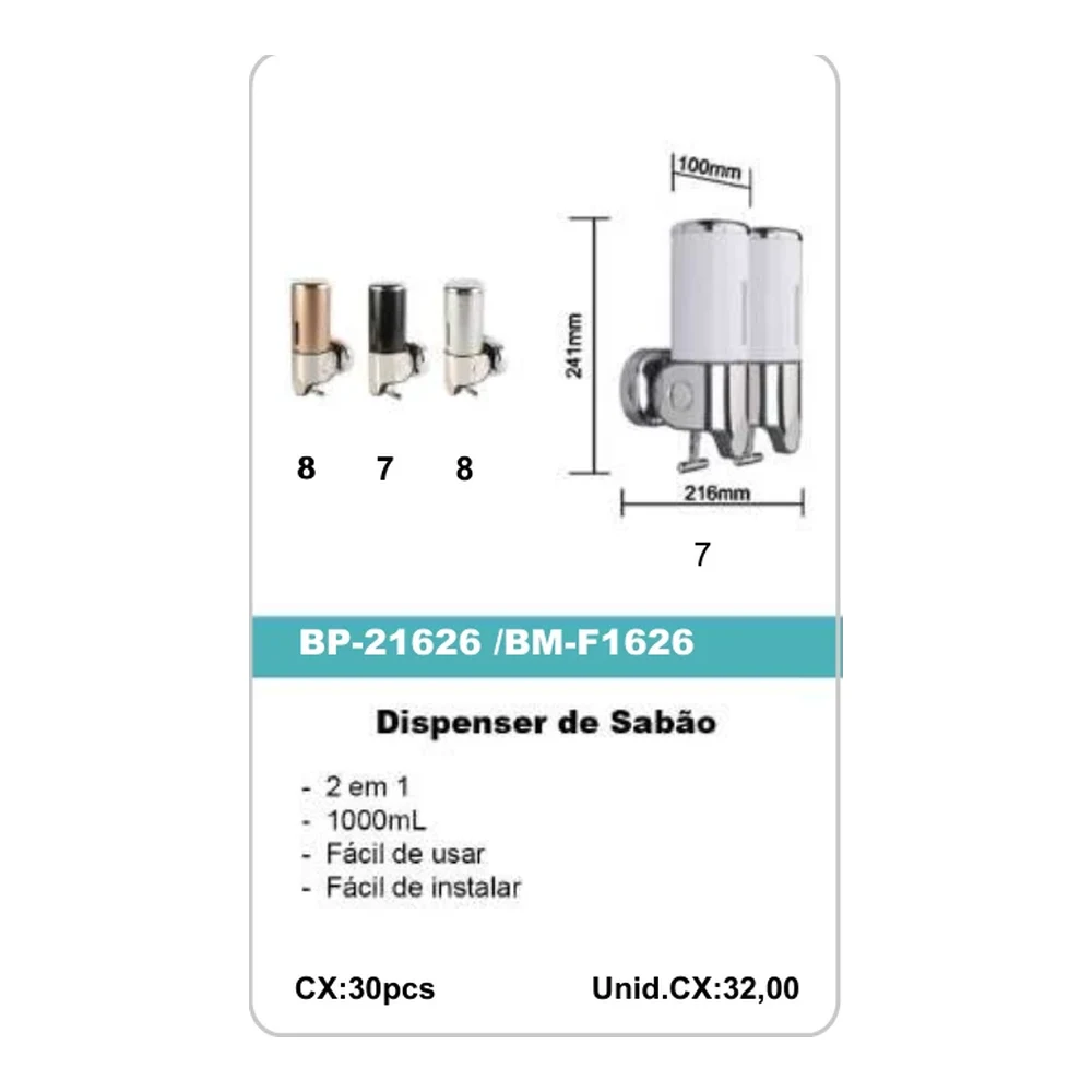 Dispenser de Sabão BP-21626