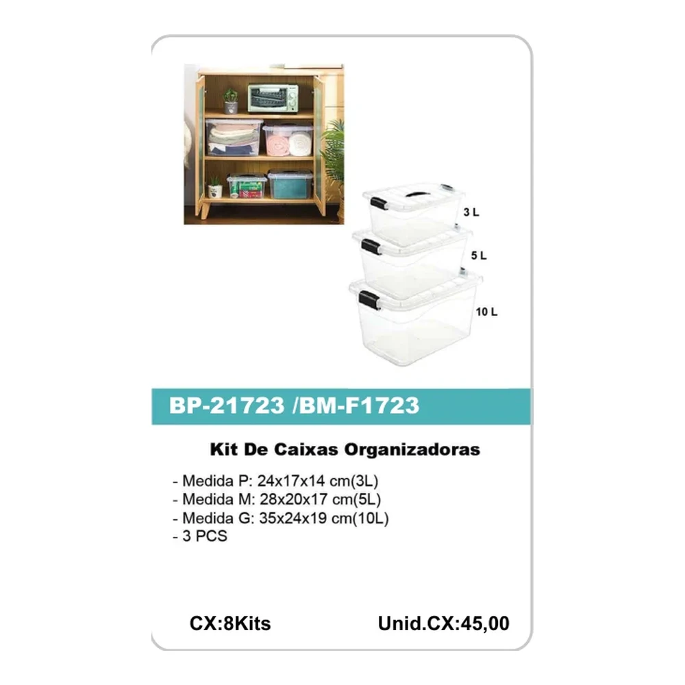 Kit De Caixas Organizadoras BP-21723