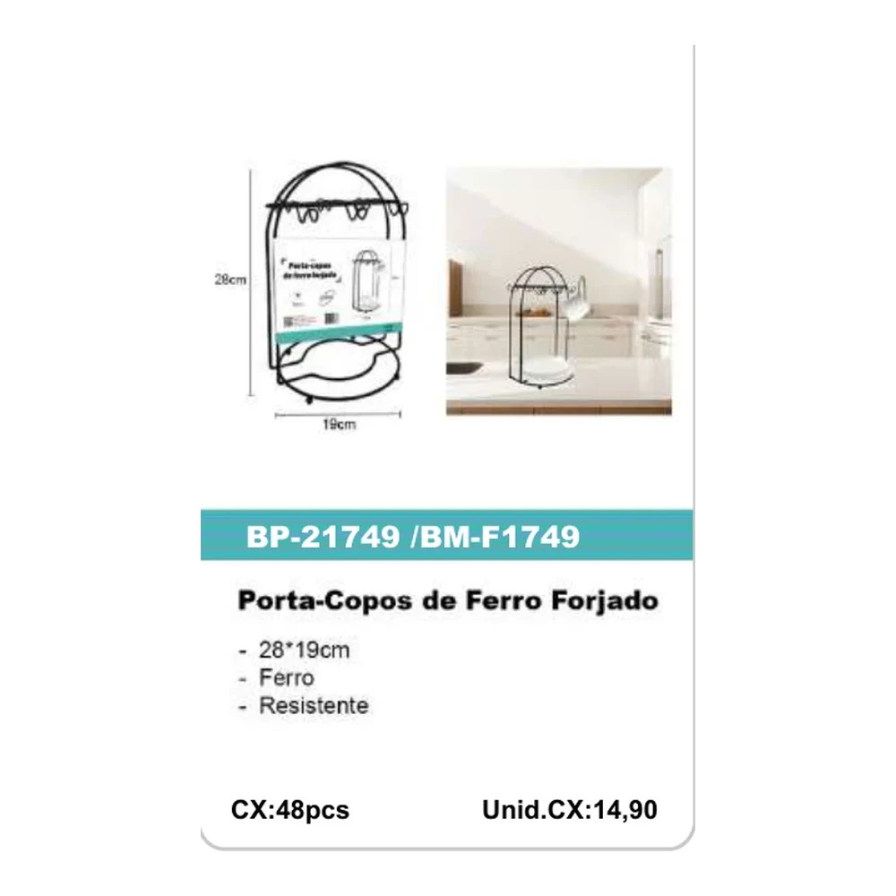 Porta-Copos de Ferro Forjado BP-21749