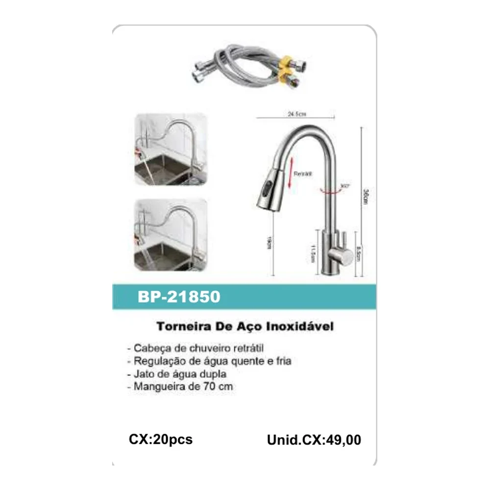 Torneira De Aco Inoxidavel BP-21850
