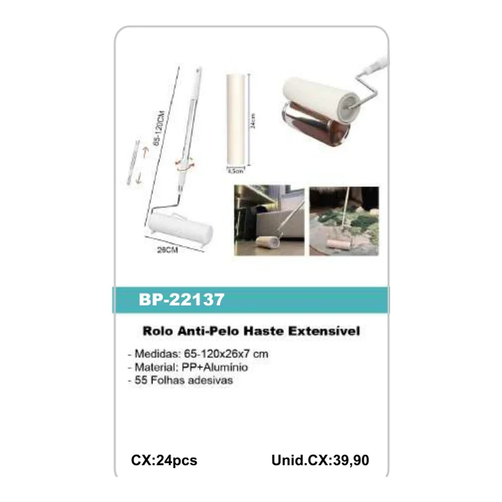 Rolo Anti-Pelo Haste Extensível BP-22137