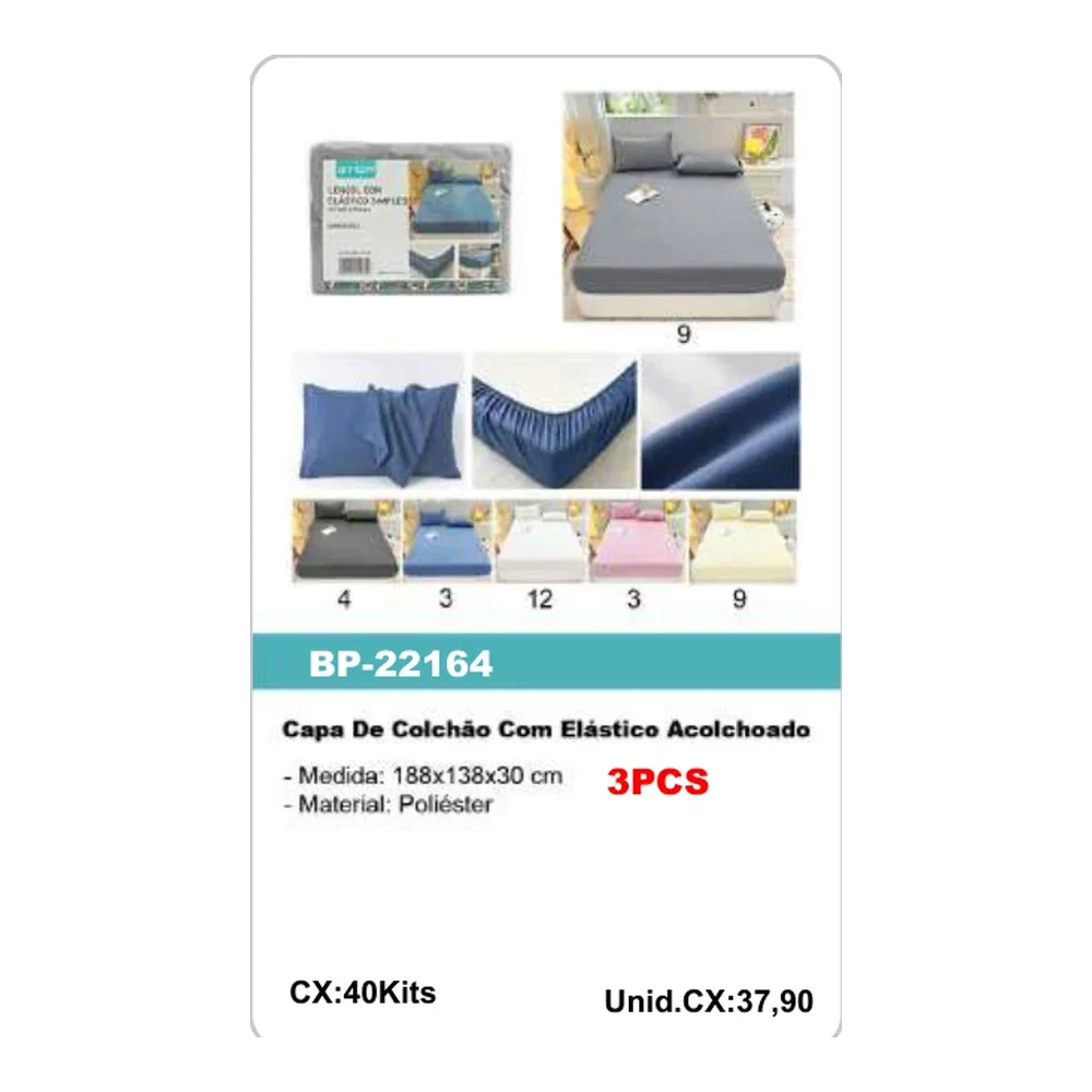 Capa De Colchão Com Elástico Acolchoado BP-22164