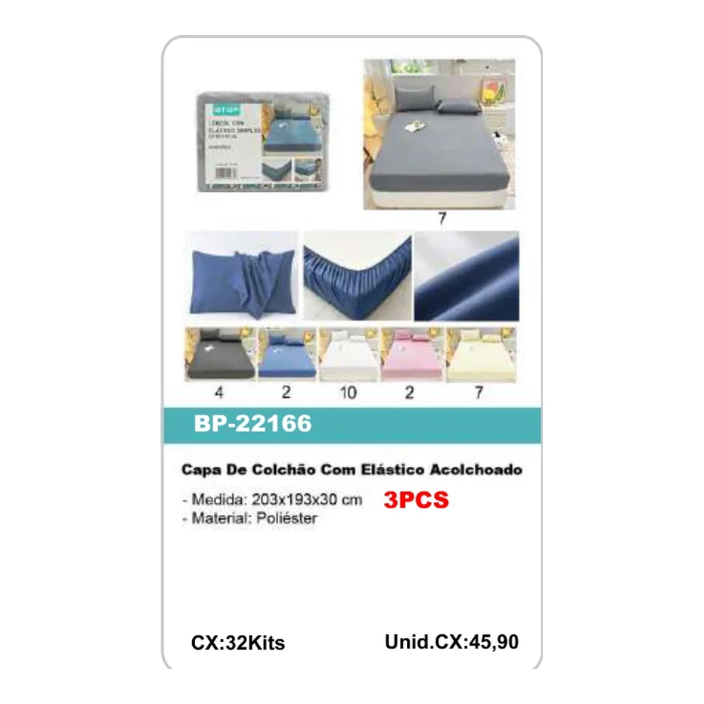 Capa De Colchão Com Elástico Acolchoado BP-22166