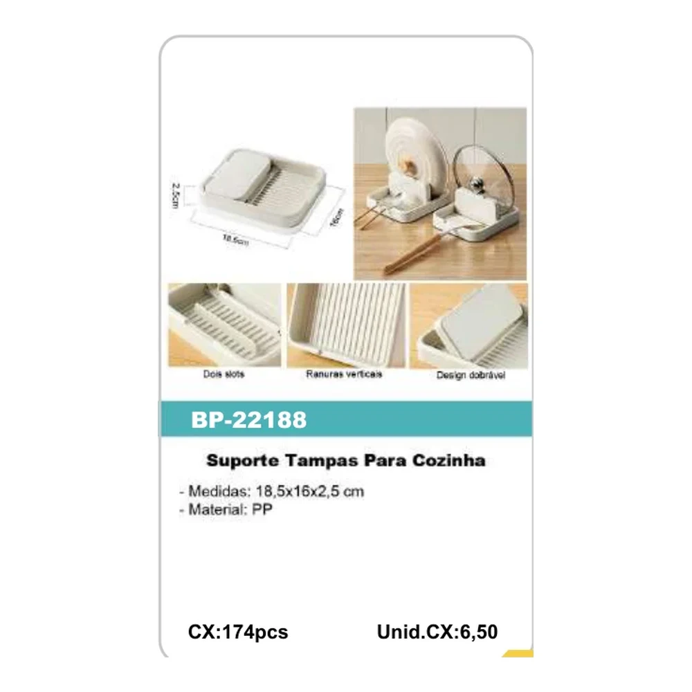 Suporte Tampas Para Cozinha BP-22188