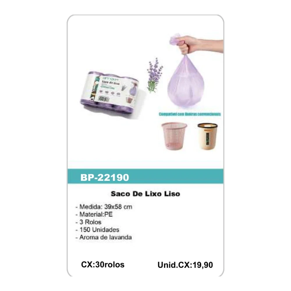 Saco De Lixo Liso BP-22190
