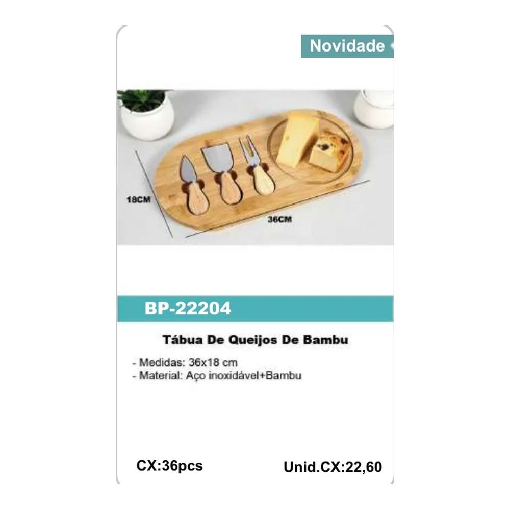 Tábua De Queijos De Bambu BP-22204