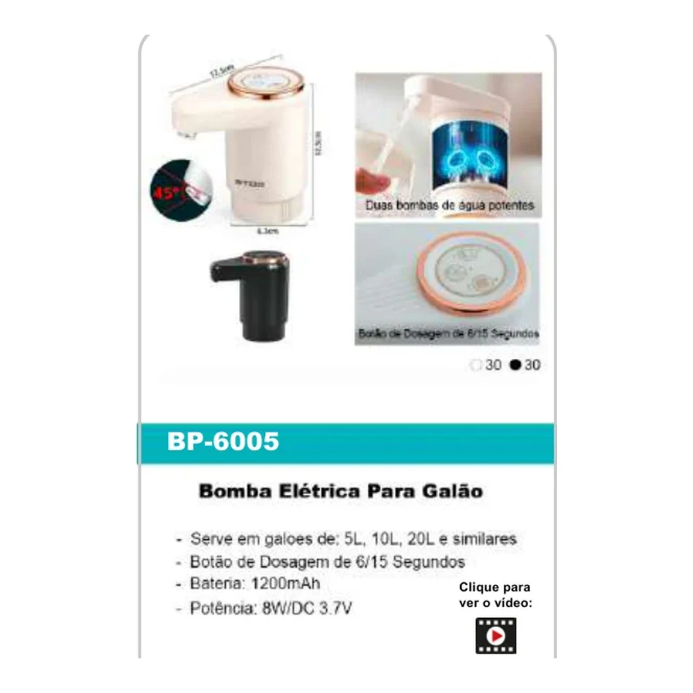 Bomba Elétrica Para Galão BP-6005