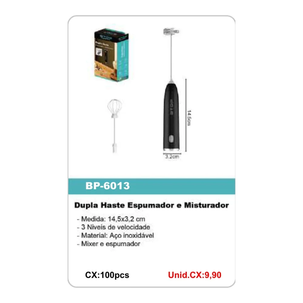 Dupla Haste Espumador e Misturador BP-6013