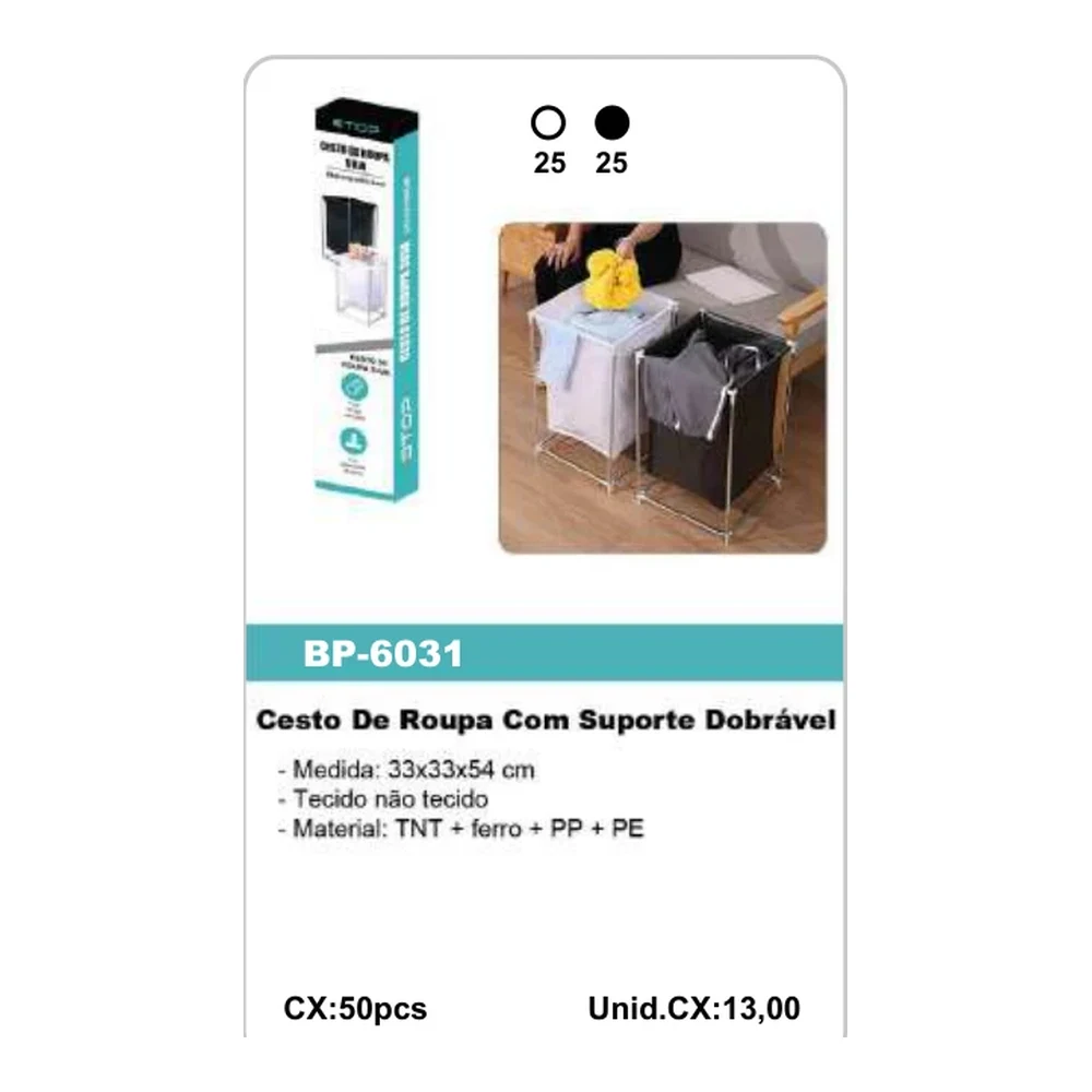 Cesto De Roupa Com Suporte Dobravel BP-6031