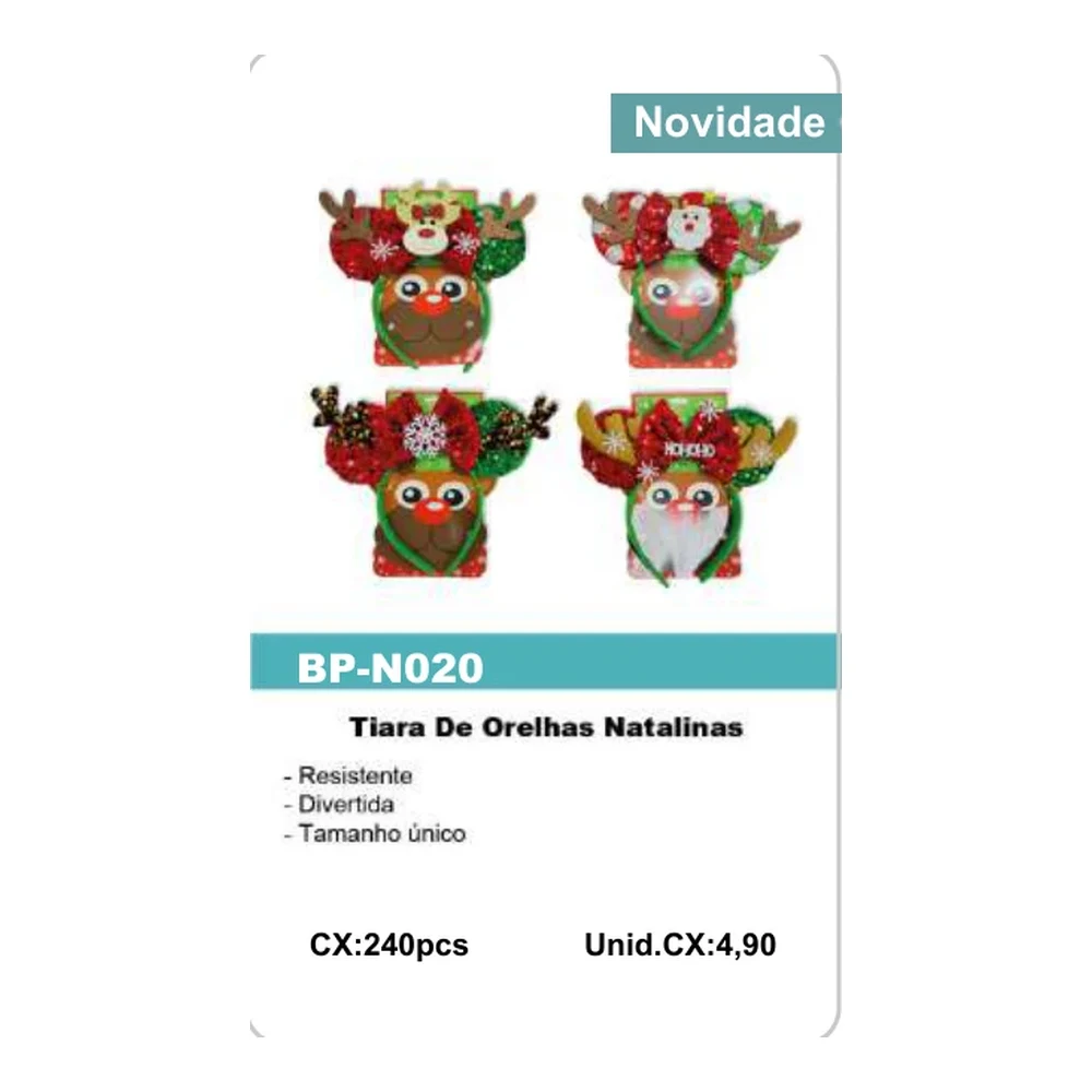 Tiara De Orelhas Natalinas BP-N020