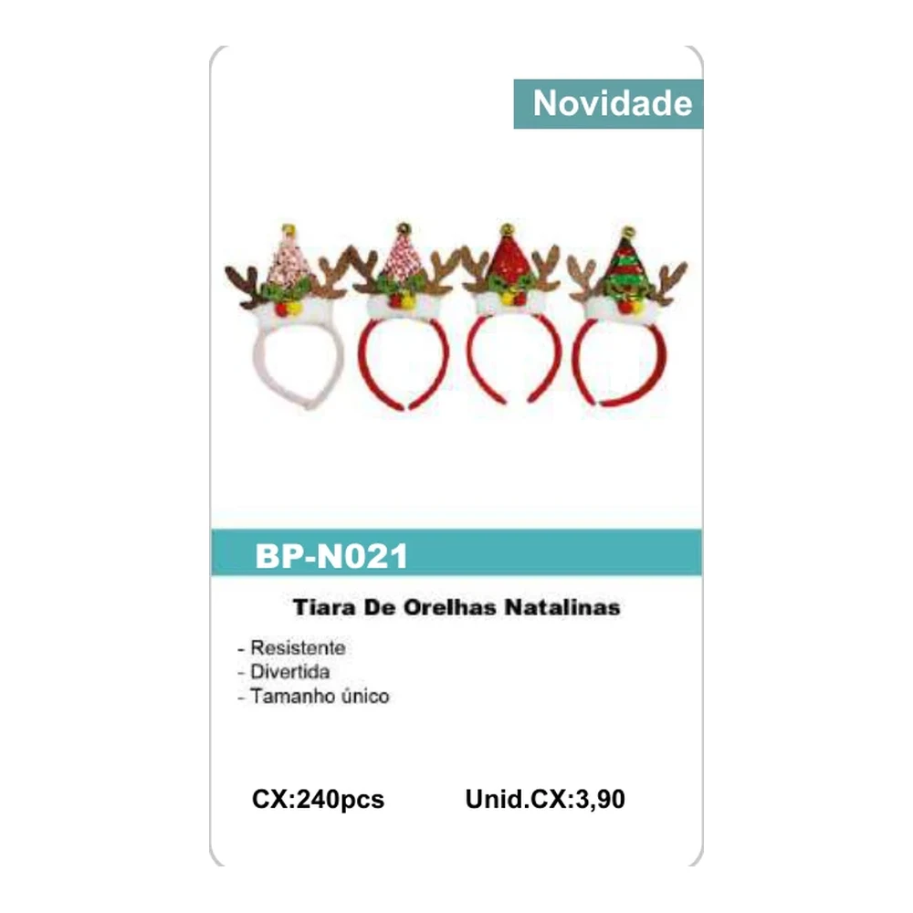 Tiara De Orelhas Natalinas BP-N021