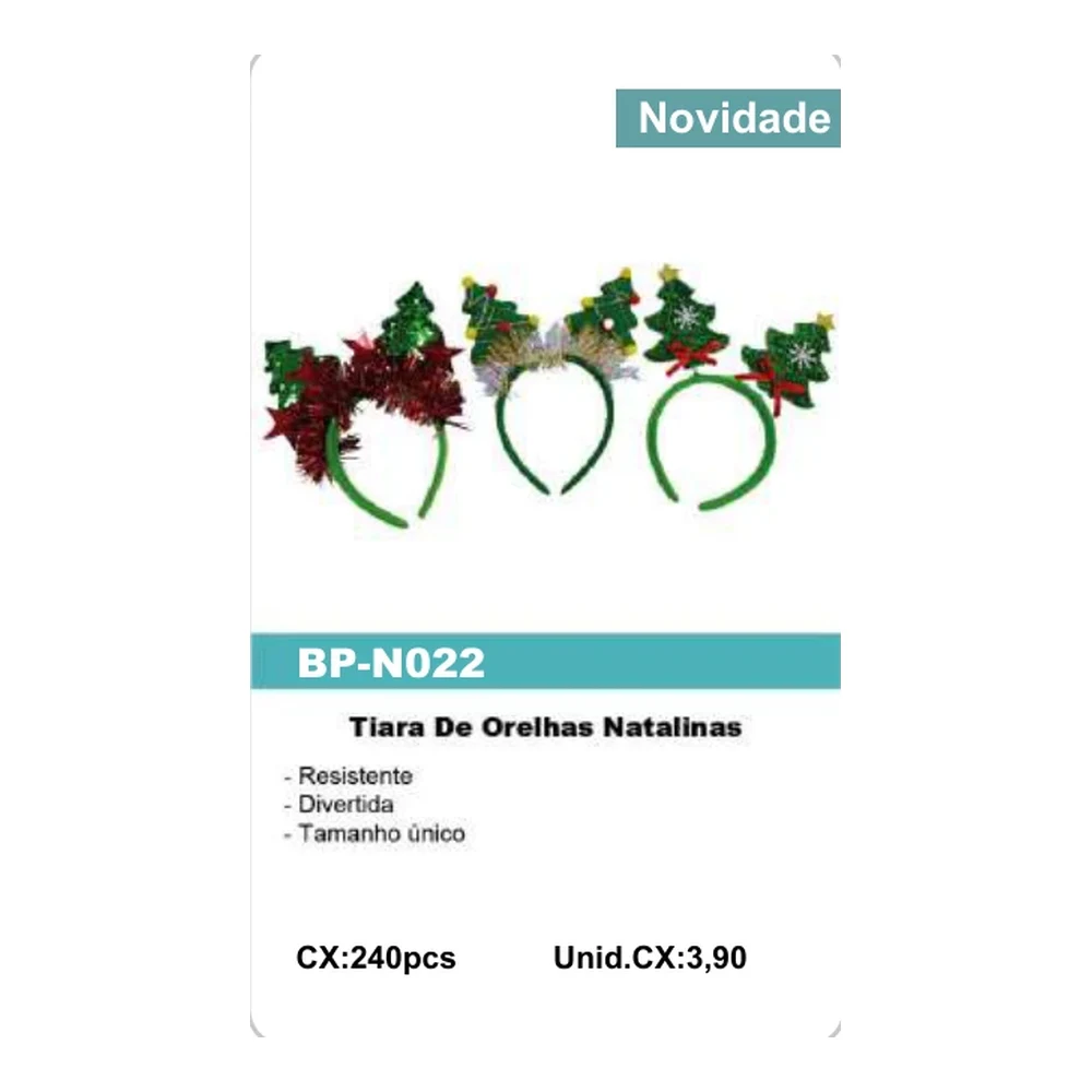 Tiara De Orelhas Natalinas BP-N022