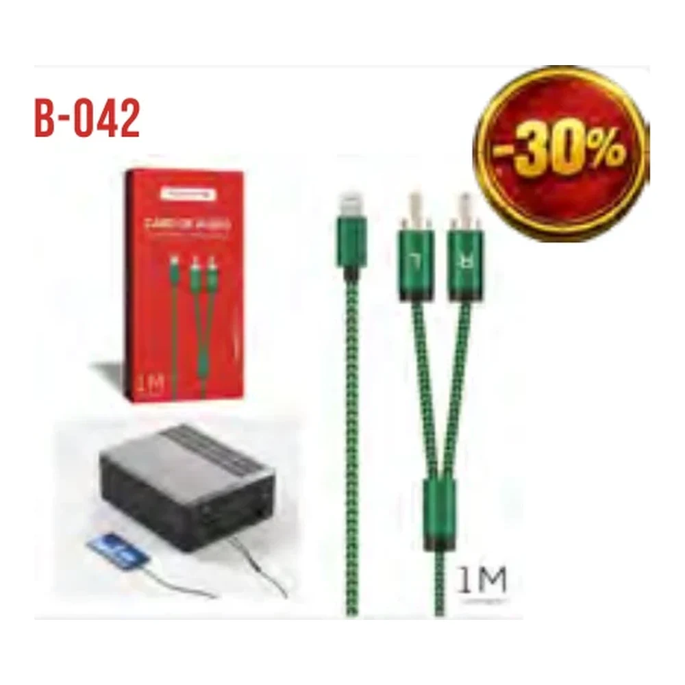 ADAPTADOR LIGHTNING PARA 2 RCA 1M MCB-042