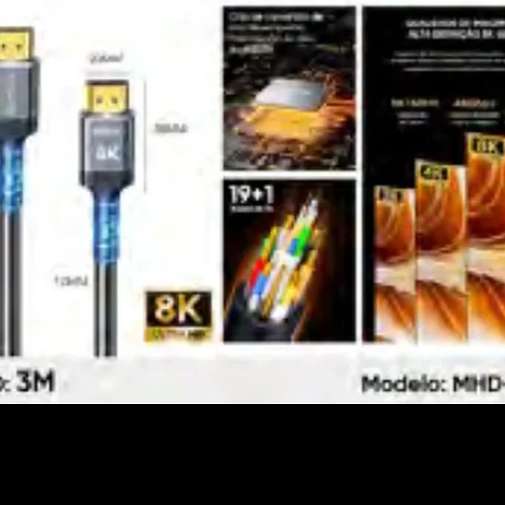 CABO HDMI DE ALTA VELOCIDADE 8K 3M MHD-8103