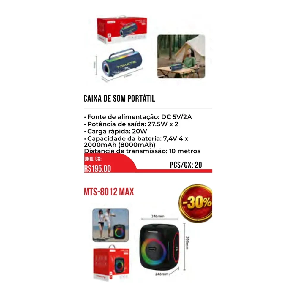 CAIXA DE SOM PORTÁTIL MTS-6019