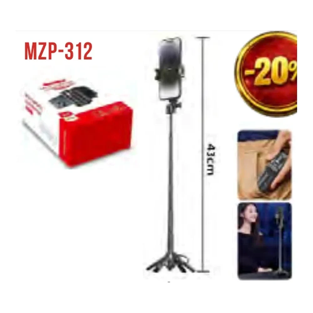 MINI SUPORTE QUADRÍPODE BLUETOOTH MZP-312